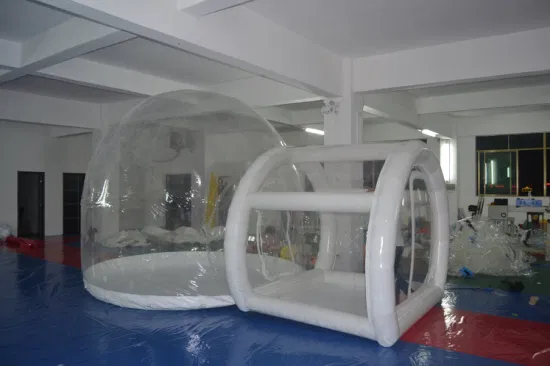 Гигантская надувная палатка для кемпинга длиной 4 м, водонепроницаемый чистый купол, надувной пузырьковый дом, палатка с воздушным куполом хорошего качества для вечеринки